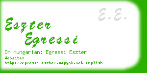 eszter egressi business card